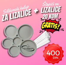 Silikonski Kalup Za Lizalice - KRUGOVI + ŠTAPIĆI ZA LIZALICE